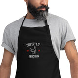 Property Of My Dog Custom Embroidered Apron .