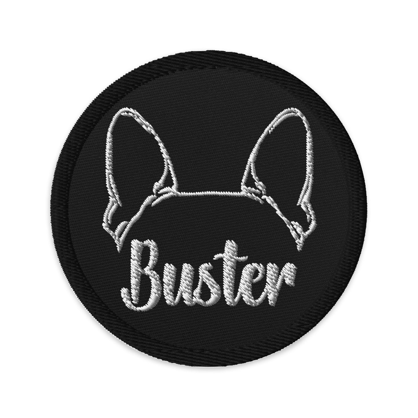 Big ears With Boston Terrier Name - Custom Embroidered Patches
