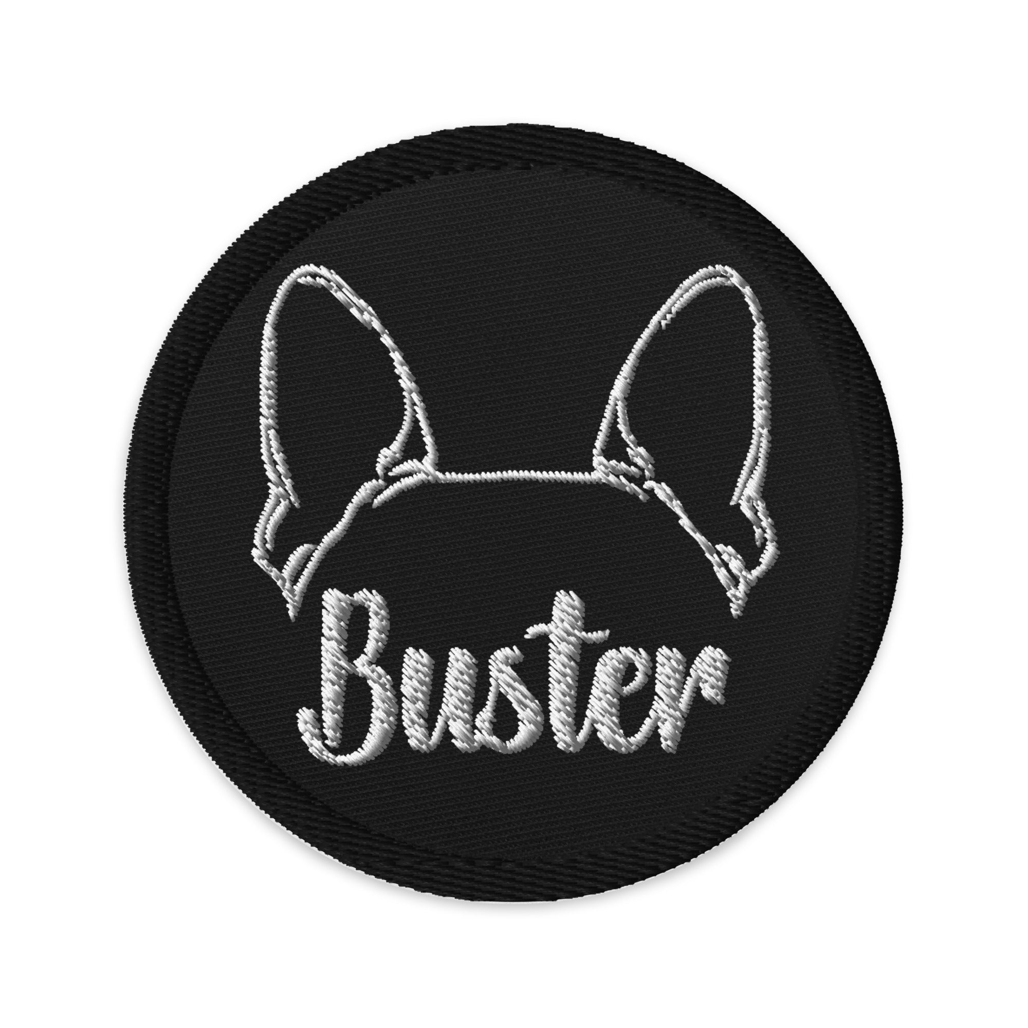 Big ears With Boston Terrier Name - Custom Embroidered Patches