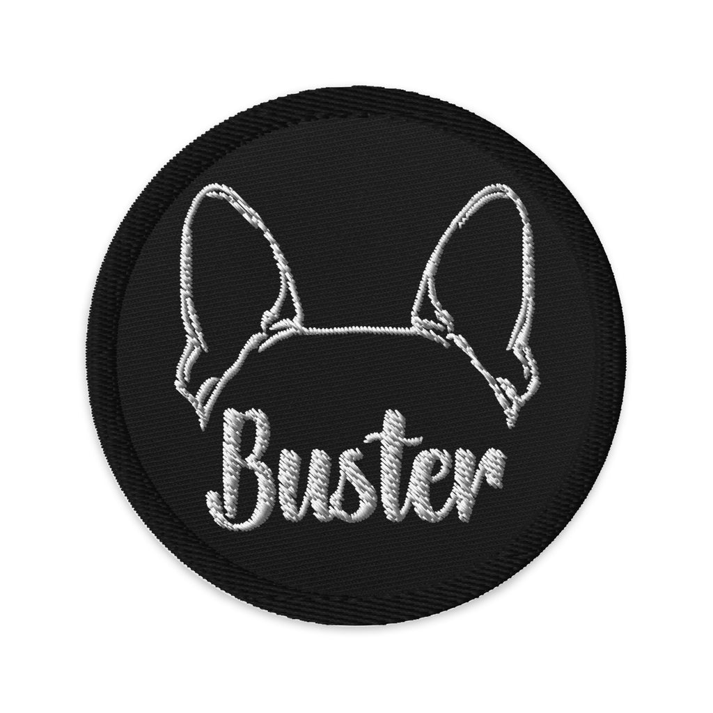 Big ears With Boston Terrier Name - Custom Embroidered Patches