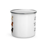 Dachshund Coffee Roast Enamel Mug .