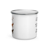 Bull Terrier Coffee Roast Enamel Mug .