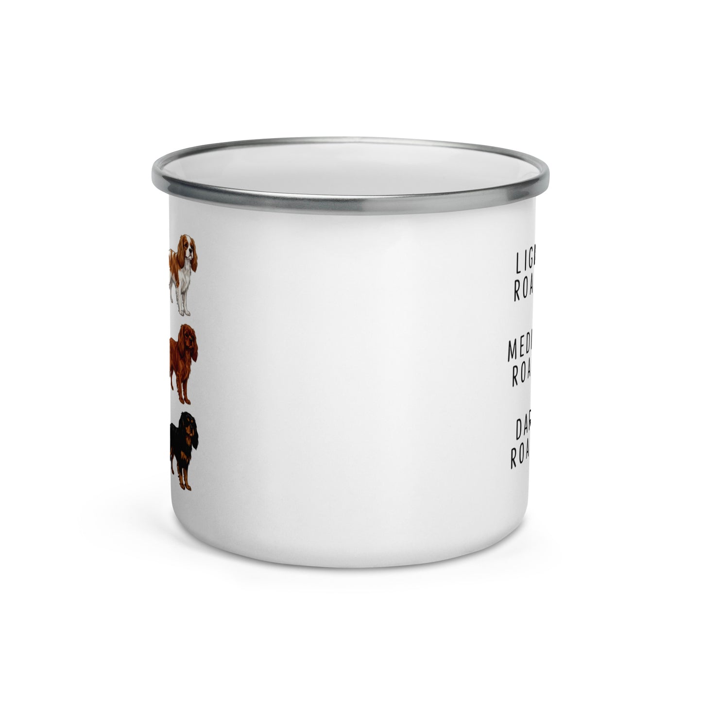 Cavalier King Charles Spaniel Coffee Roast Enamel Mug .