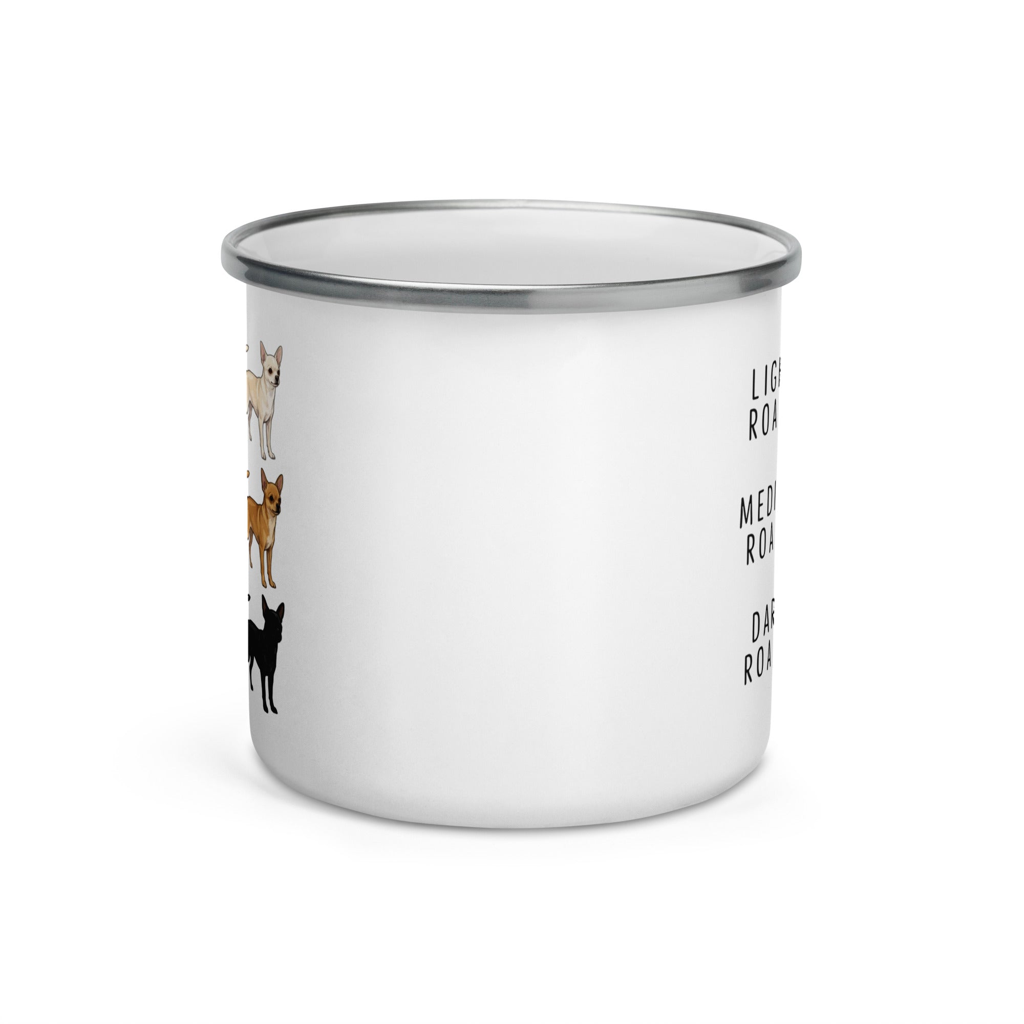Chihuahua Coffee Roast Enamel Mug .