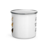 Corgi Coffee Roast Enamel Mug .