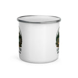 Life Is Better Around the Campfire Boston Terrier Mug, Camping Dog Lover Enamel Mug .