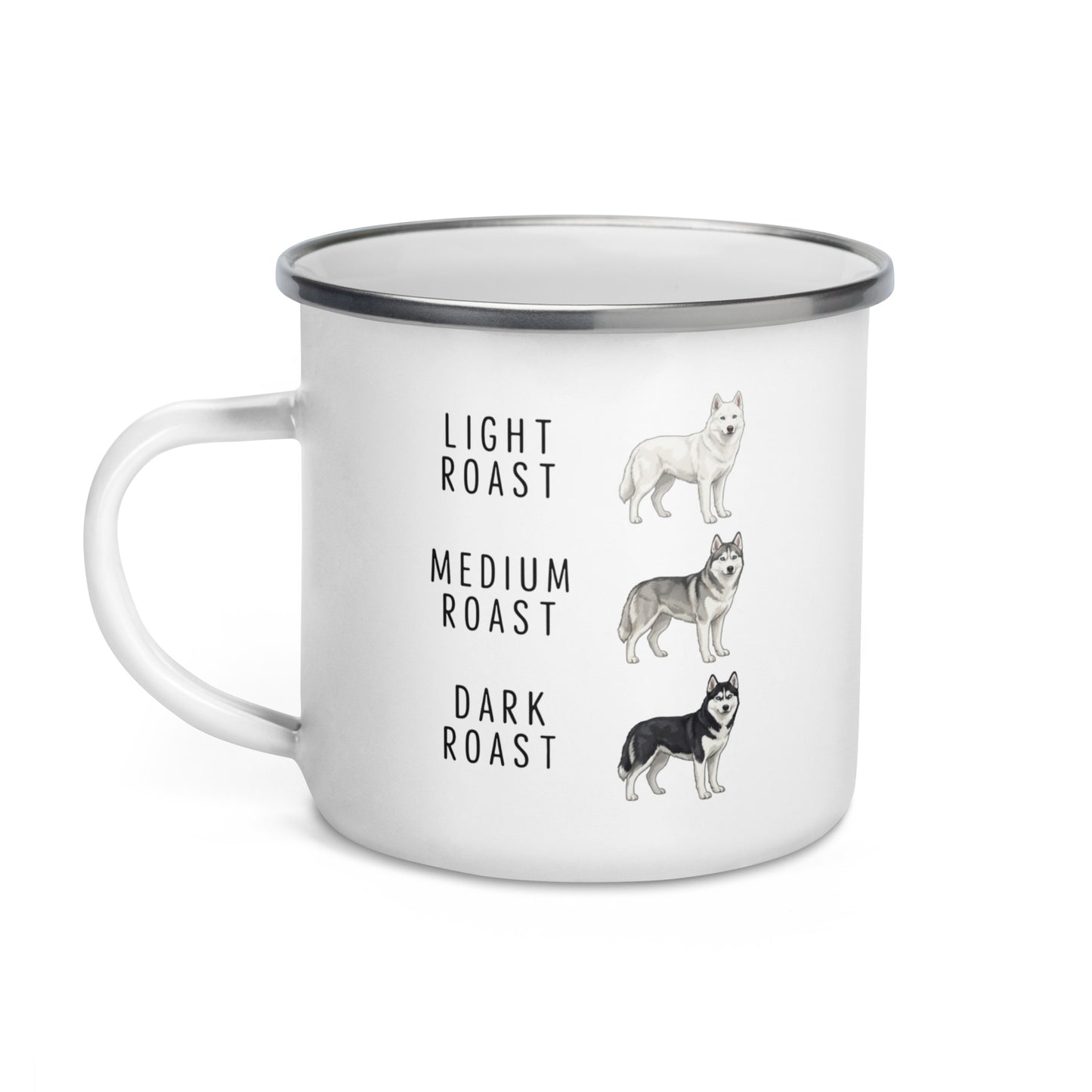 Husky Coffee Roast Enamel Mug .