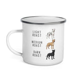 Pit Bull Coffee Roast Enamel Mug .