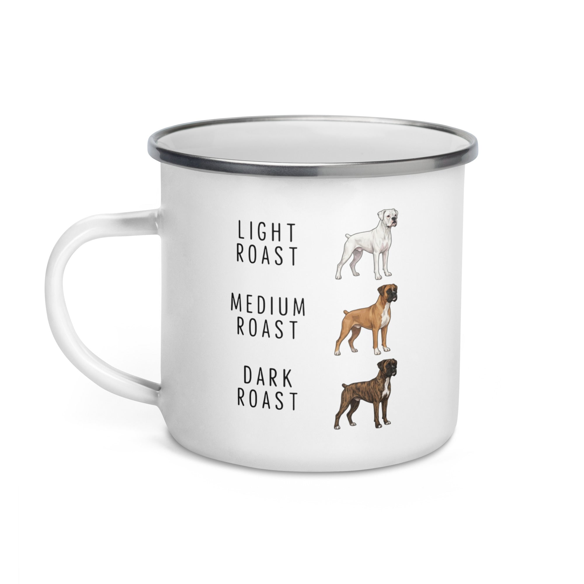 Boxer Coffee Roast Enamel Mug .