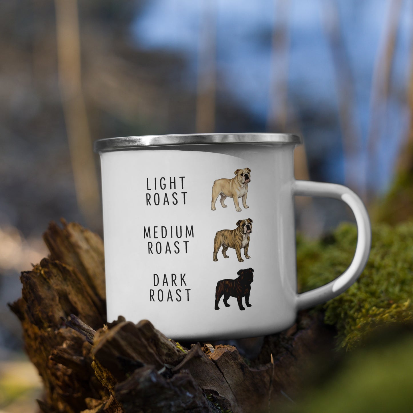 English Bulldog Coffee Roast Enamel Mug . Default Title