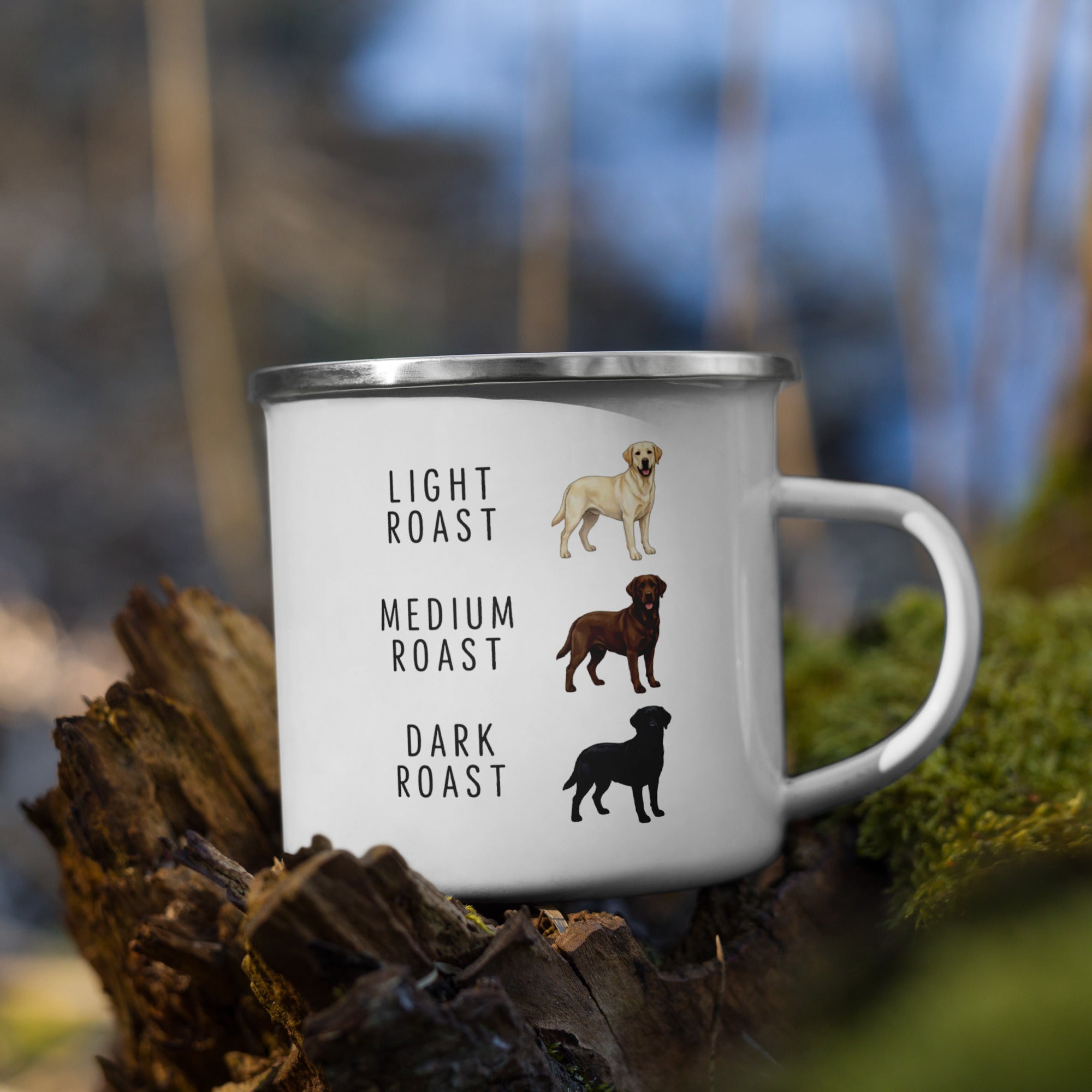 Labrador Retriever Coffee Roast Enamel Mug . Default Title
