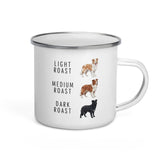 Border Collie Coffee Roast Enamel Mug . Default Title