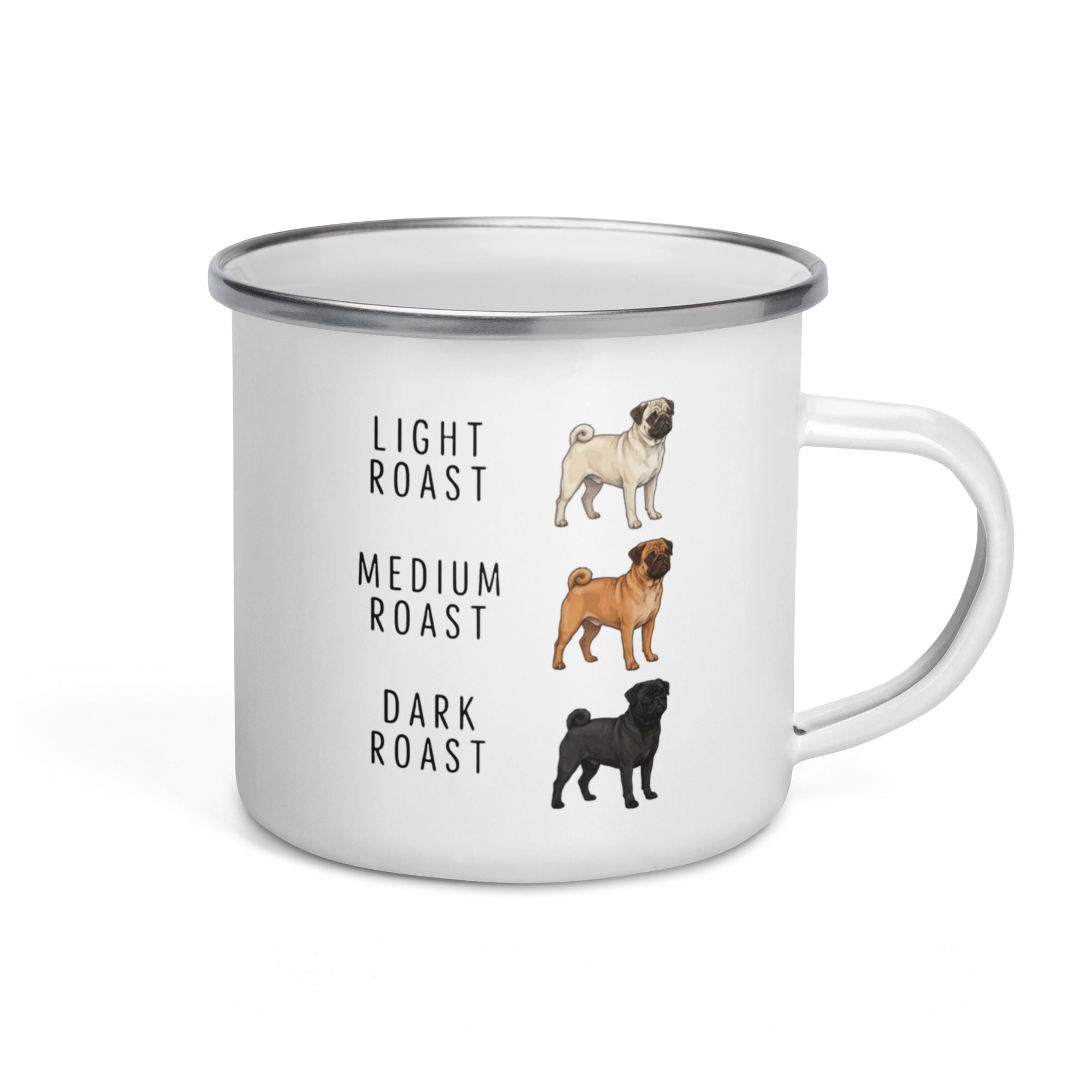 Pug Coffee Roast Enamel Mug . Default Title