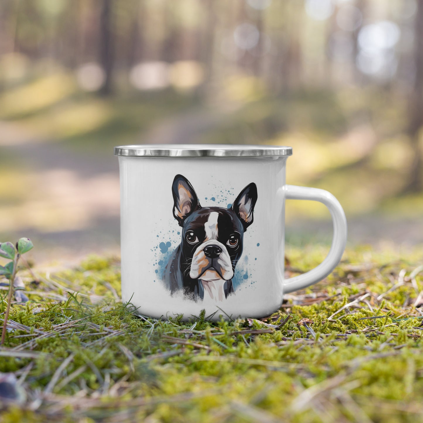 Boston Terrier Enamel Mug
