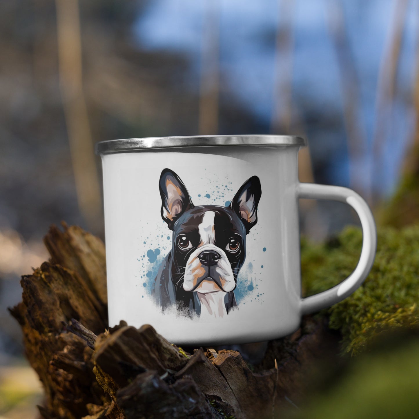 Boston Terrier Enamel Mug