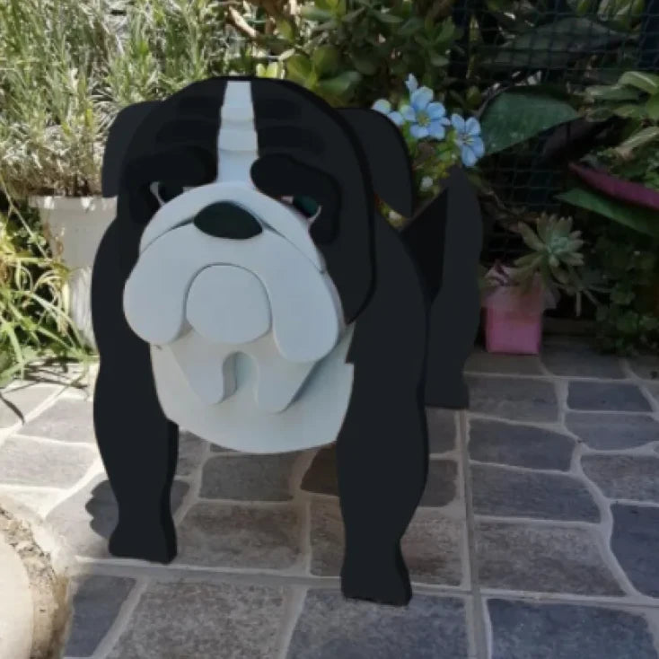 English Bulldog Shaped Planter