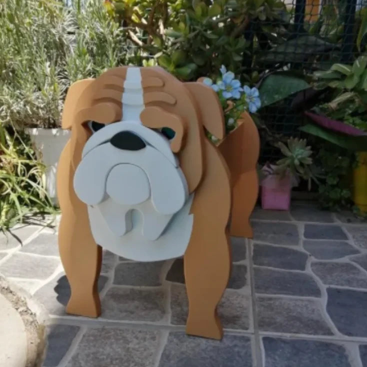 English Bulldog Shaped Planter