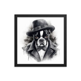 Boston Terrier Gentleman on Framed Poster