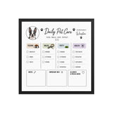 Personalized Pet Care Tracker Board | Dry Erase Dog Feeding & Walk Schedule | Custom Pet Routine Planner | Pet Care Organizer