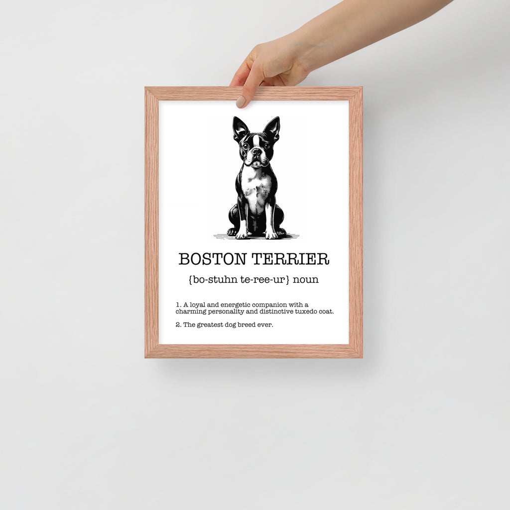 Boston Terrier Definition Framed Poster