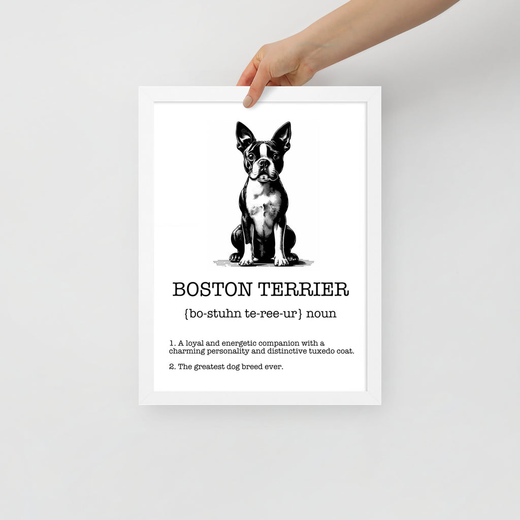 Boston Terrier Definition Framed Poster