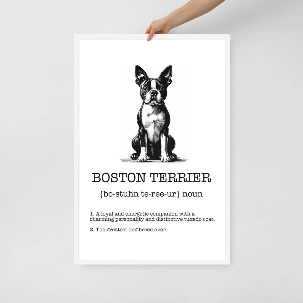 Boston Terrier Definition Framed Poster