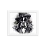 Boston Terrier Gentleman on Framed Poster