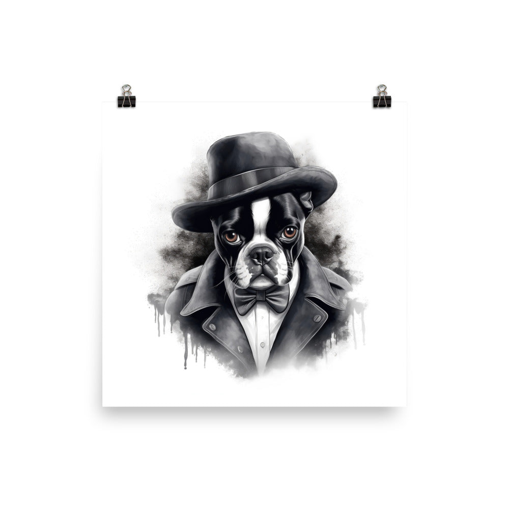 Boston Terrier Gentleman on Poster