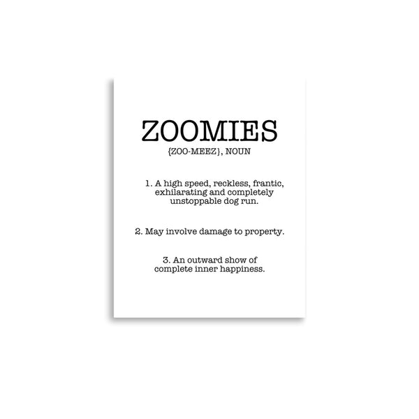 Zoomies Definition Poster