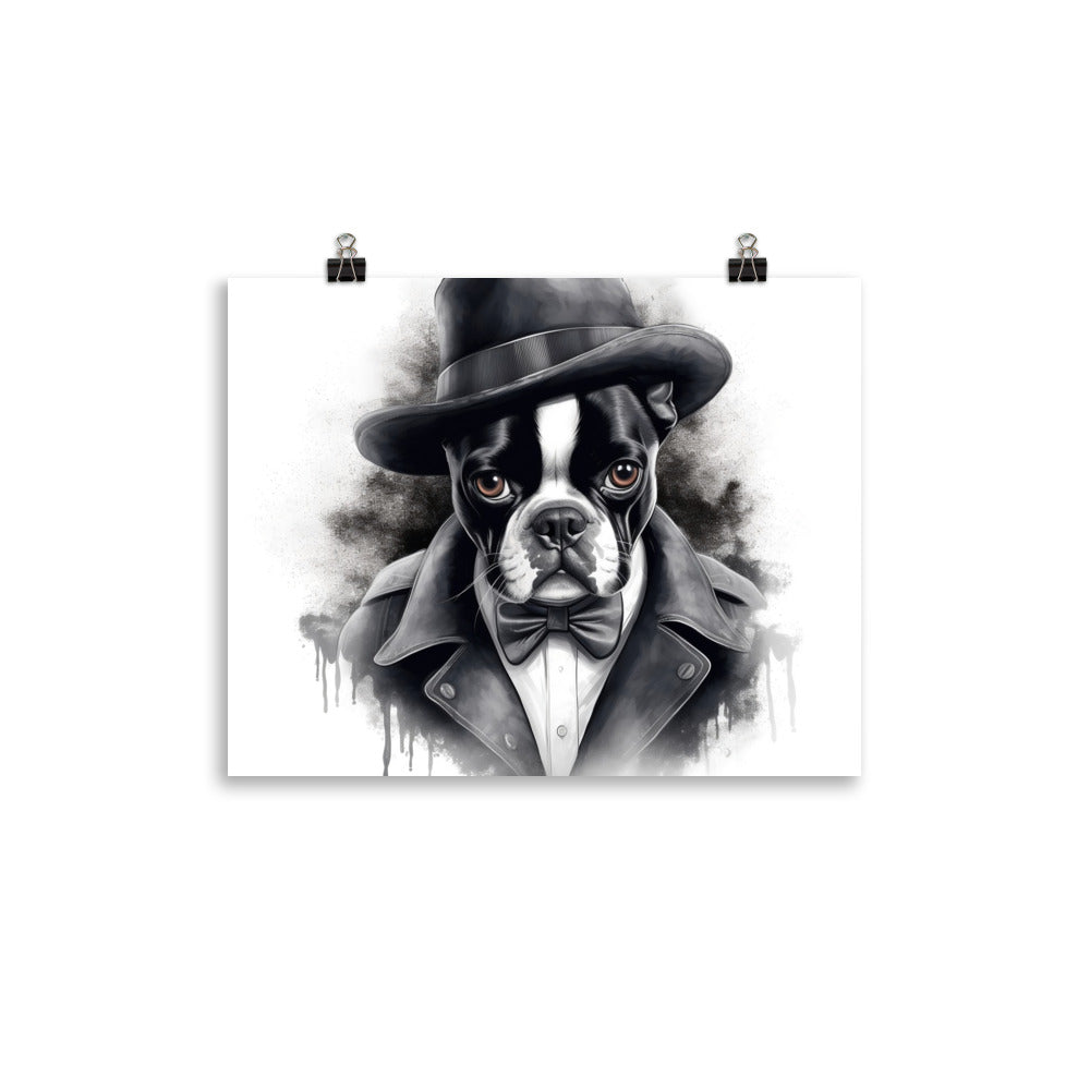 Boston Terrier Gentleman on Poster