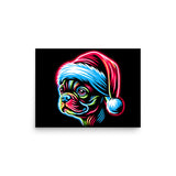 Bright Boston Holiday - Santa Pup Style Poster