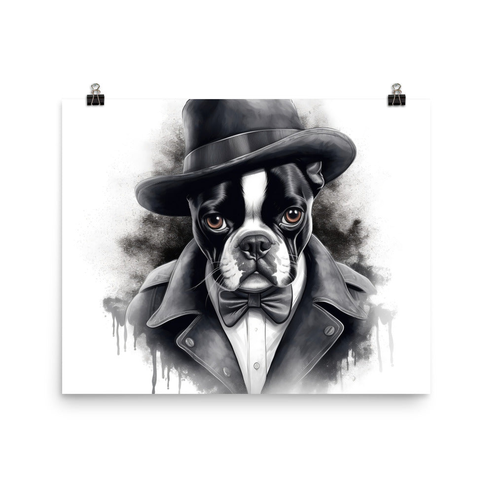 Boston Terrier Gentleman on Poster