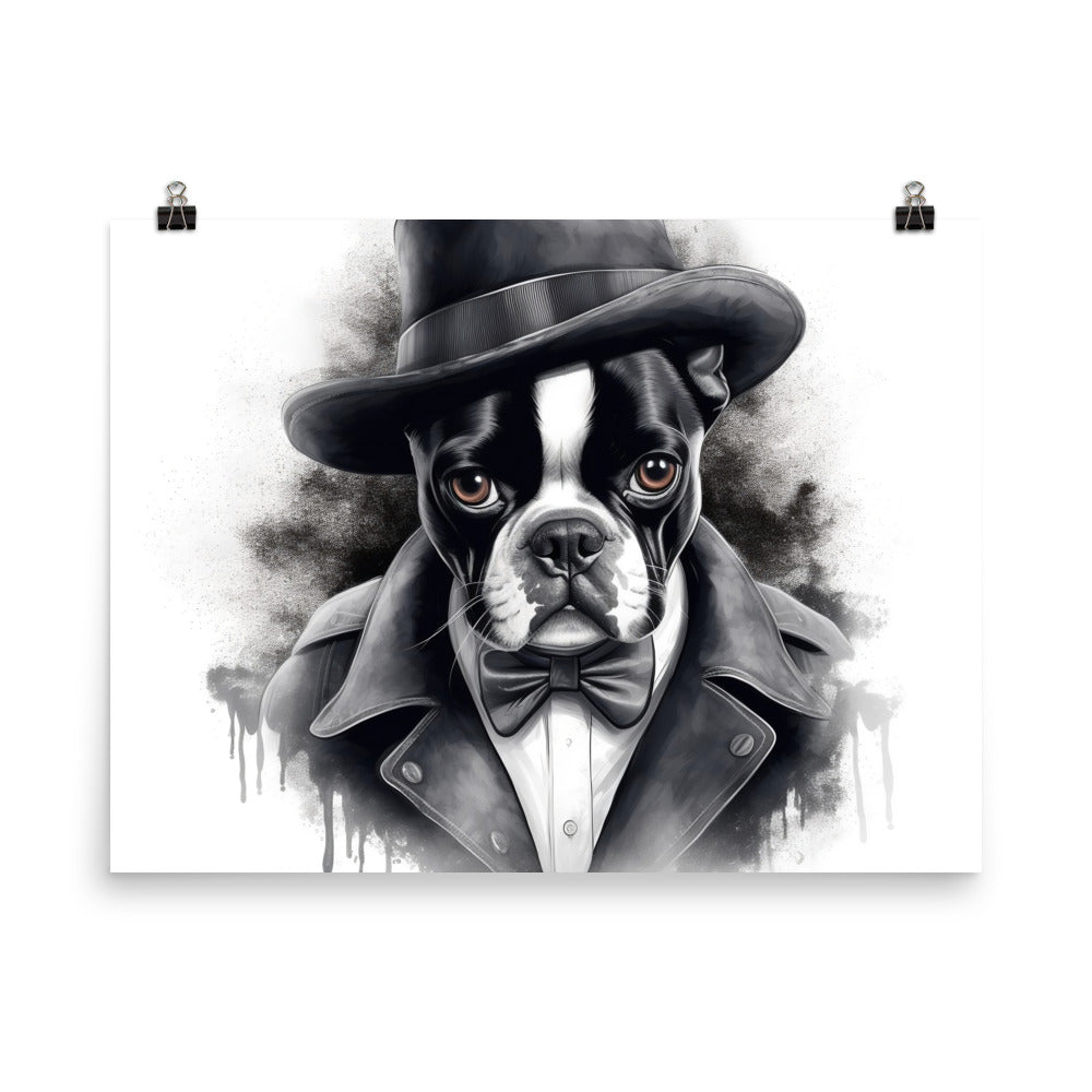 Boston Terrier Gentleman on Poster