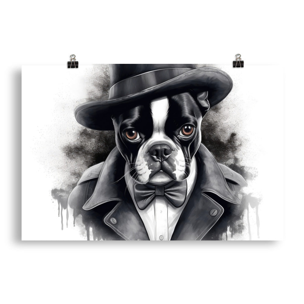 Boston Terrier Gentleman on Poster