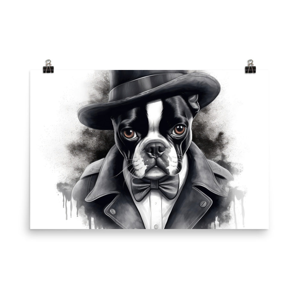 Boston Terrier Gentleman on Poster