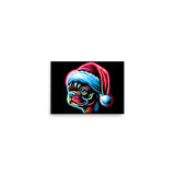 Bright Boston Holiday - Santa Pup Style Poster