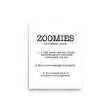 Zoomies Definition Poster