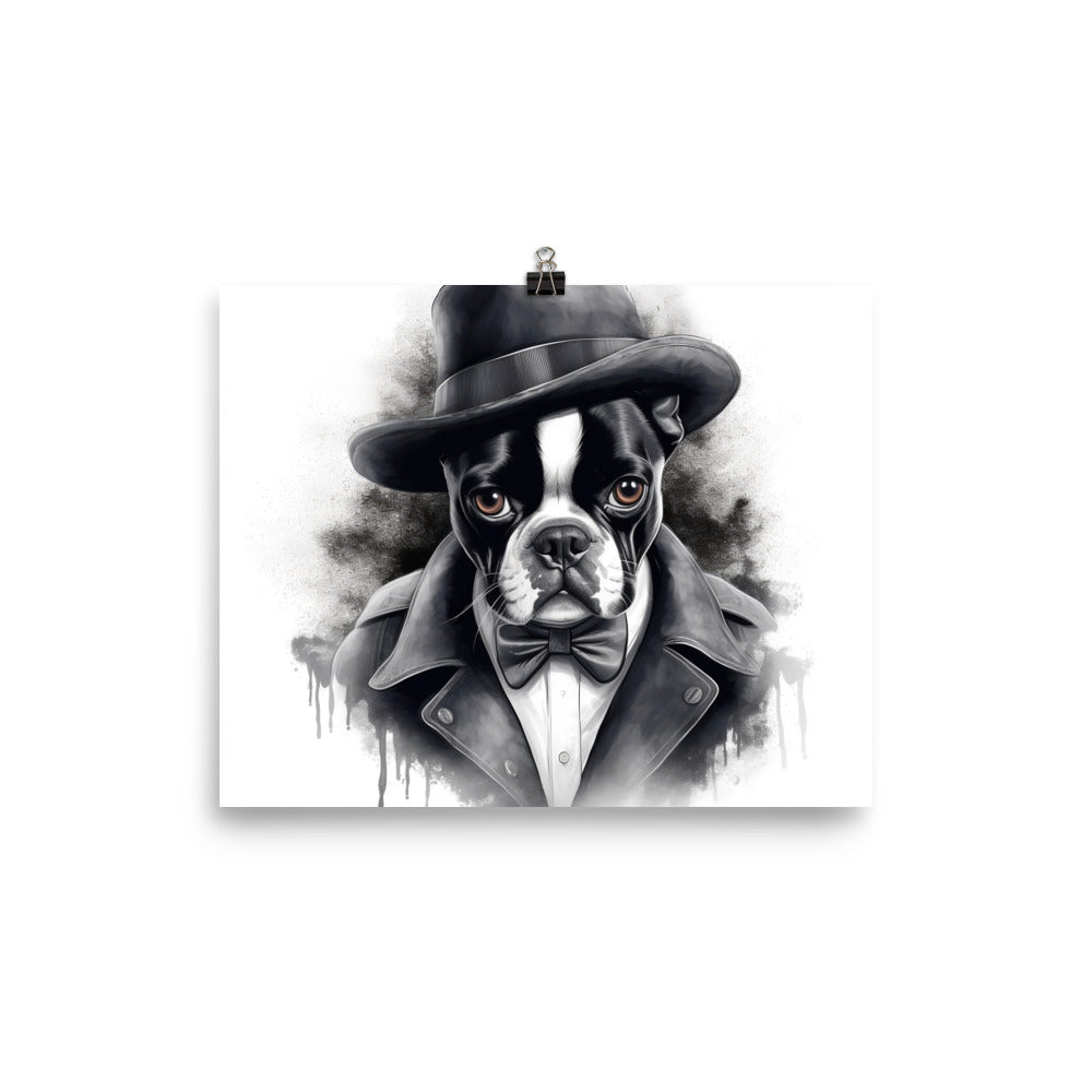 Boston Terrier Gentleman on Poster