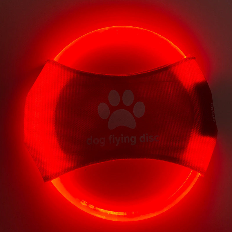 LED Luminous Dog Flying Disc For Training Interactive Toys Game