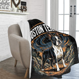 Boston Terrier Wilderness Guardian Ultra-Soft Micro Fleece Blanket .