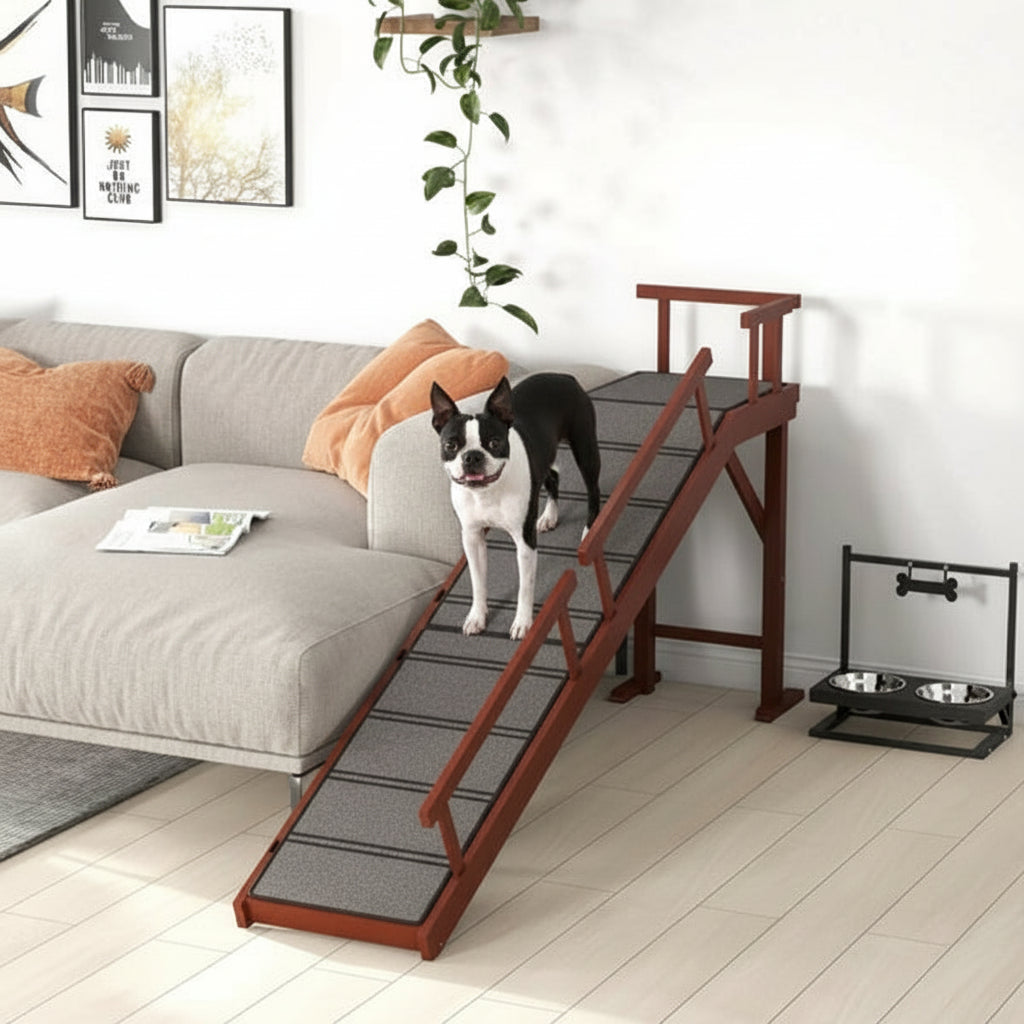 Wood Dog Ramp to Help Pets in Climbing .