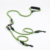 Multi-Dog Leash – Walk 1, 2, or 3 Dogs Without Tangling . Green 2 Dogs