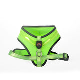 LED Luminous Safety Reflective Dog Harness - USB Rechargeable . Green