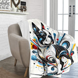 Abstract Terrier Art 02 Ultra-Soft Micro Fleece Blanket