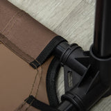 Portable Elevated Dog Bed with Sun Shade Canopy – Outdoor Cooling Pet Cot (36") - Coffee .