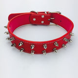 Large Spiked Studded PU Leather Dog Collar