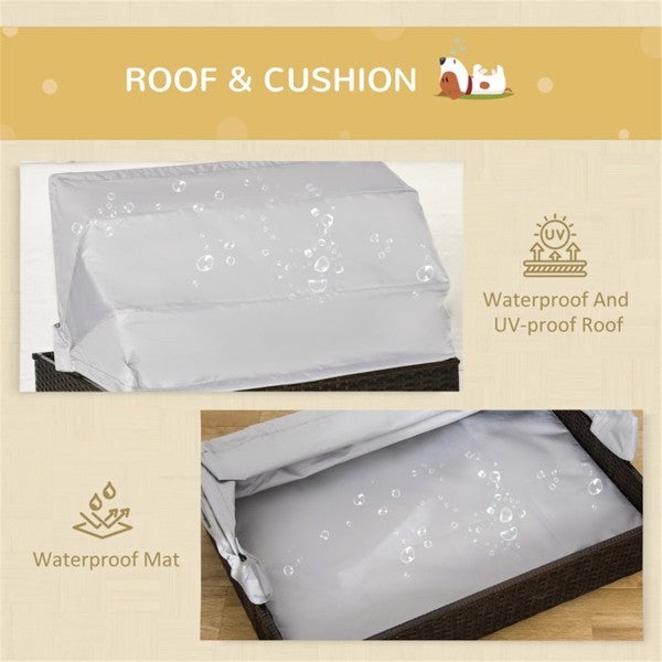 Dog Bed, Rattan Pet Sofa, Dog Tent