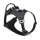 Dog Harness with LED Light and GPS Tracker Holder . Black