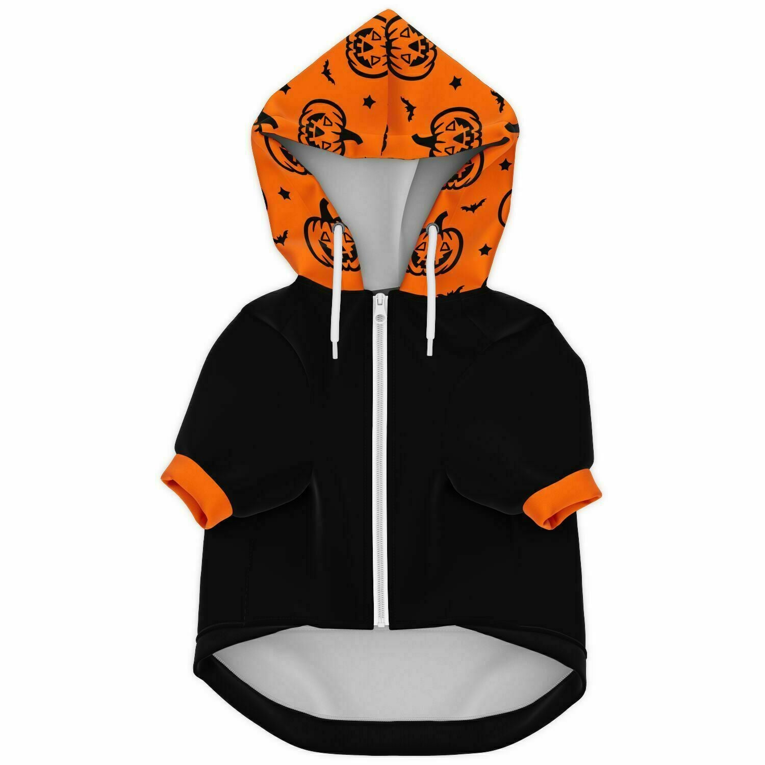 Dog Zip-Up Hoodie - Halloween Pumpkins
