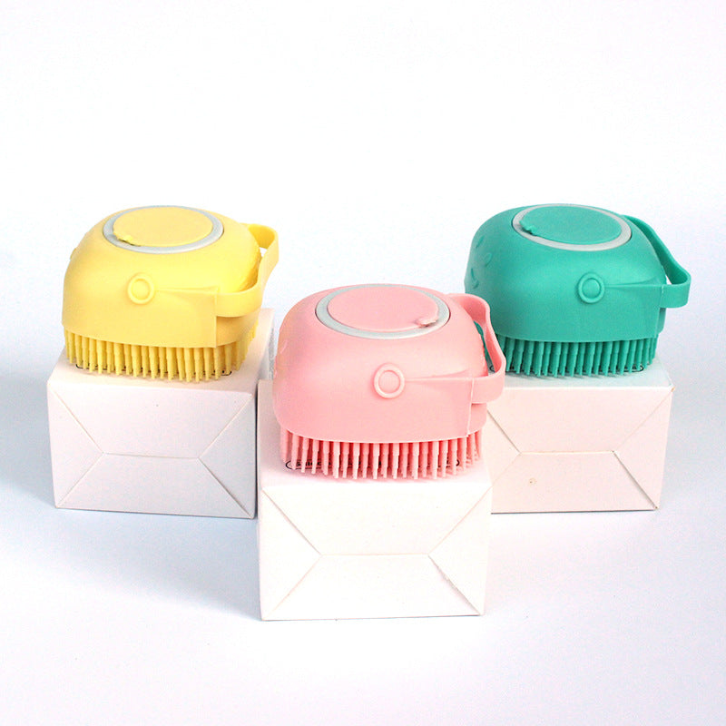Dog Bath Massage Brush Dog Grooming Cleaning Tool Soft Silicone